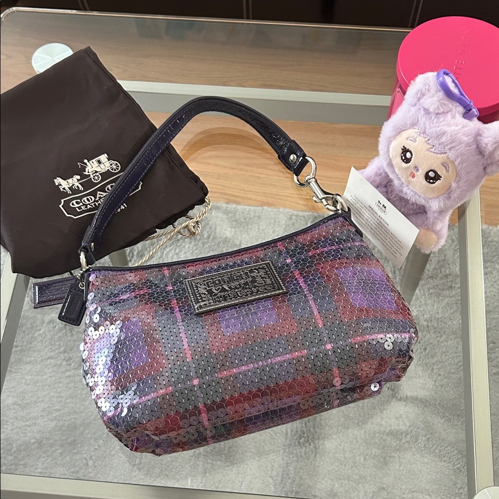 Coach Poppy Vintage Special Edition Multicolor Plaid Shoulder Bag